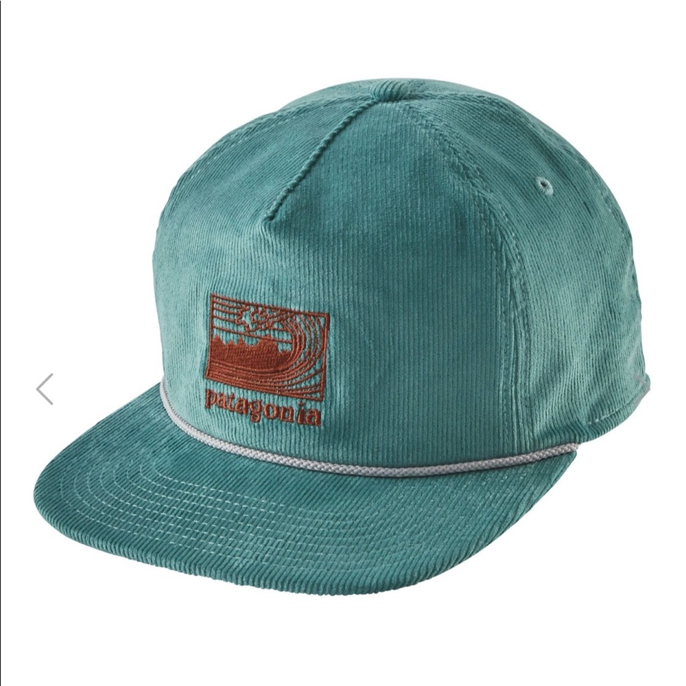 Patagonia framed Fitz Roy corduroy teal hat one size